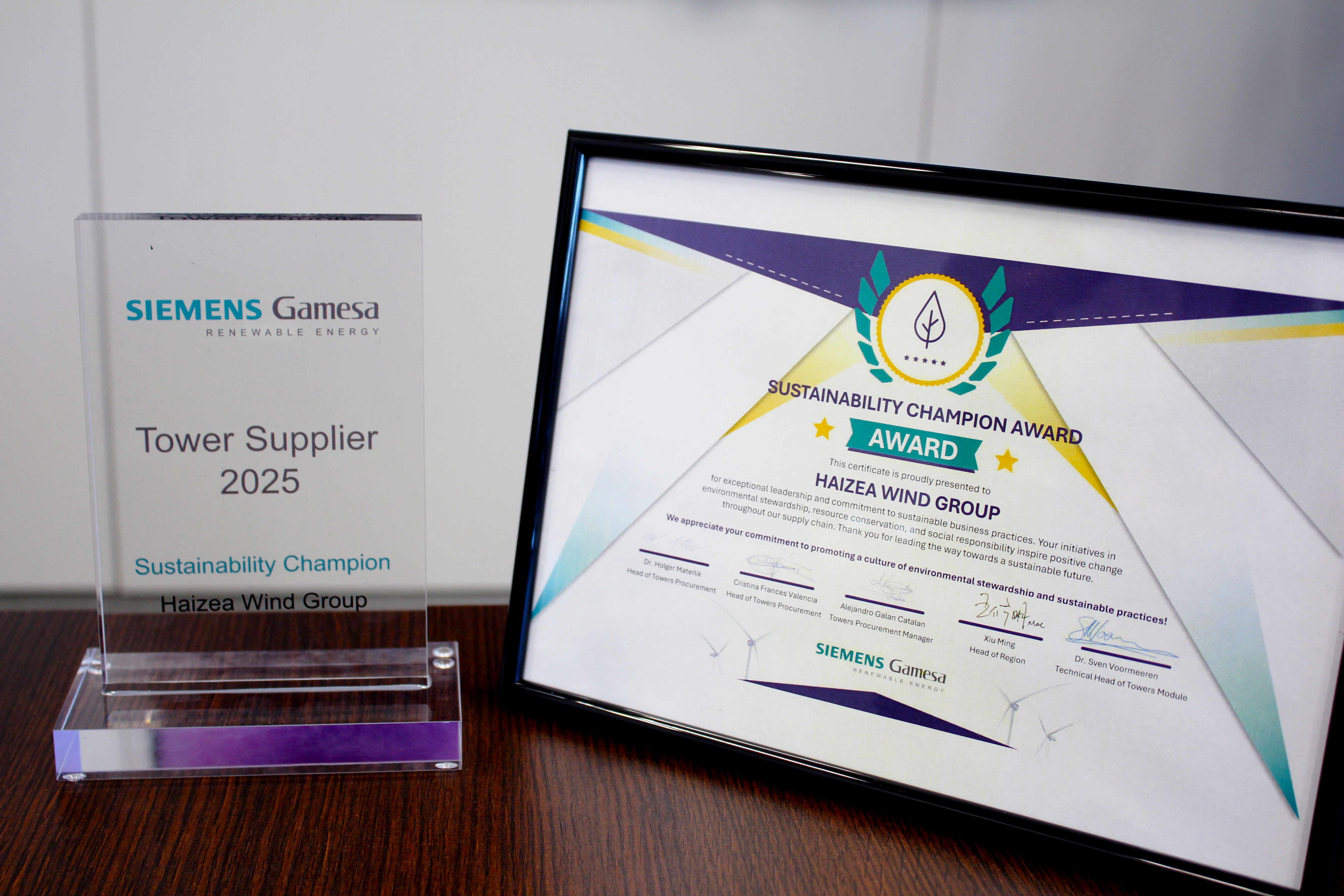 Read more about the article Haizea Wind Group receives the Tower Sustainability Award 2025